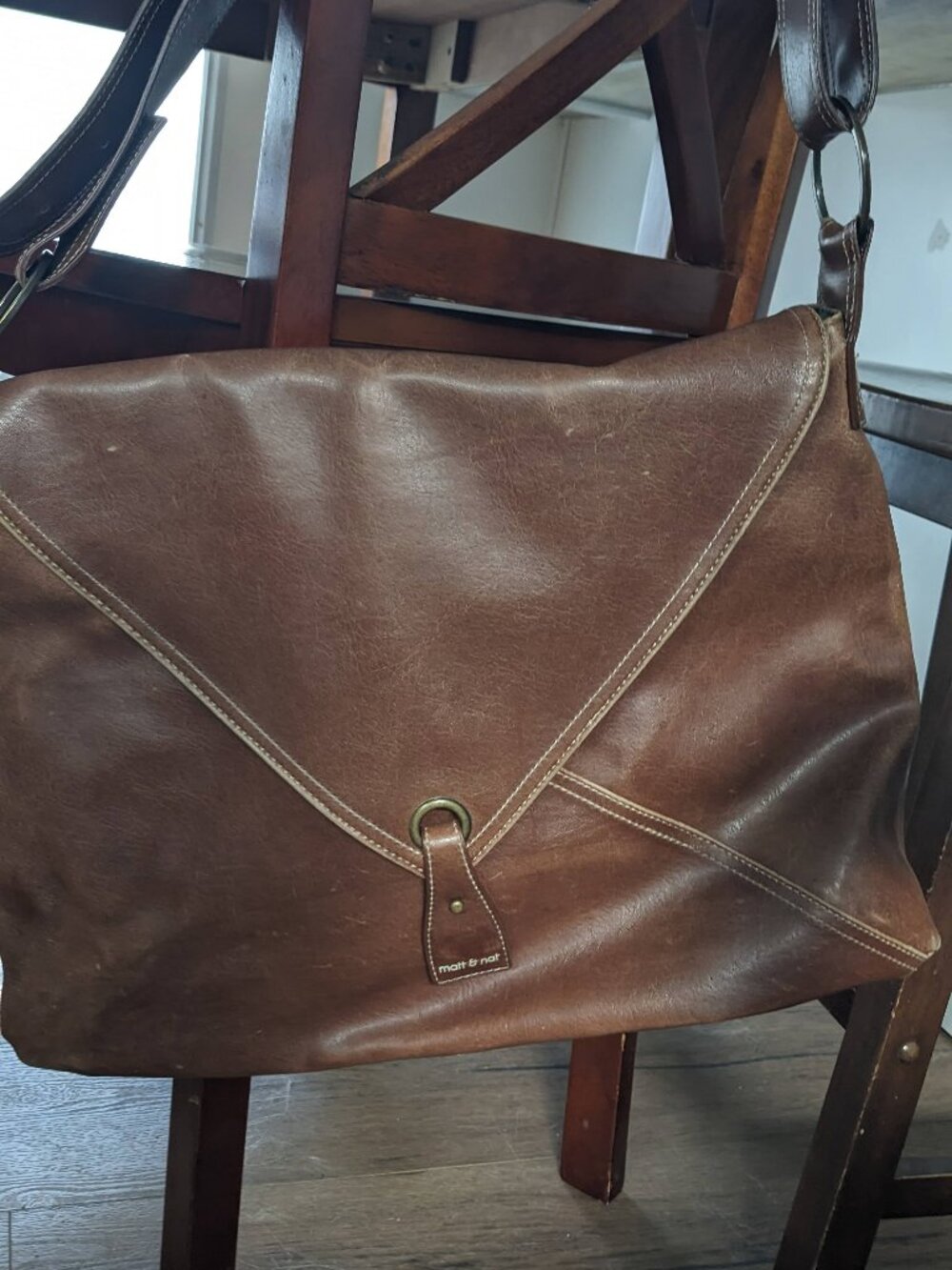 Matt and Nat PVC laptop messenger bag